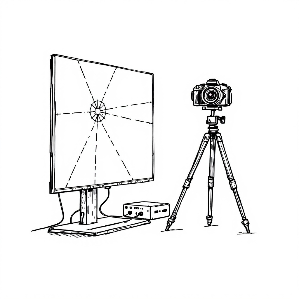 A computer vision system consisting of a camera hooked up to a micro-computer and a screen.